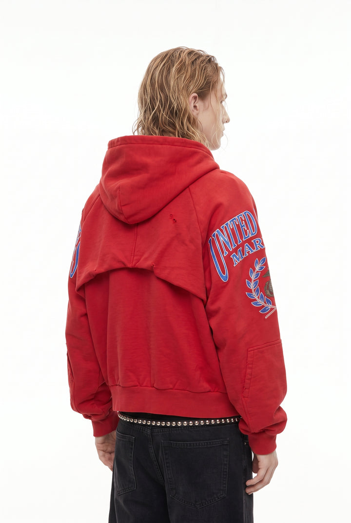 Graphic Zip Hoodie na2810