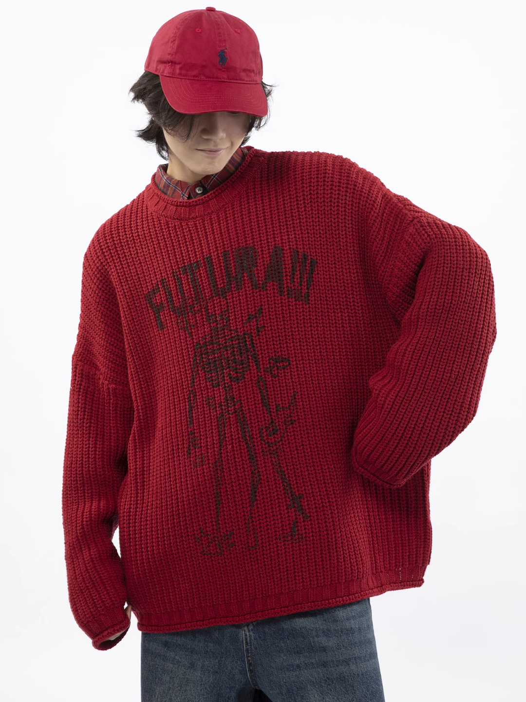 [FUTUREBOY] round neck sweater na1709