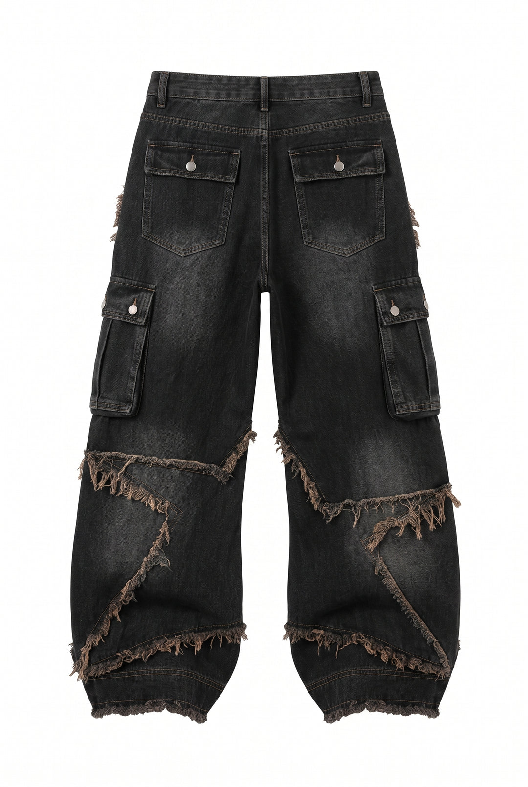 Fringed Cargo Jeans na2795