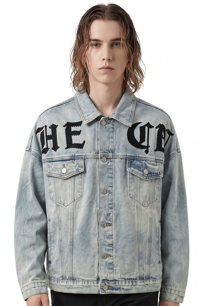 Graphic Denim Jacket na2765