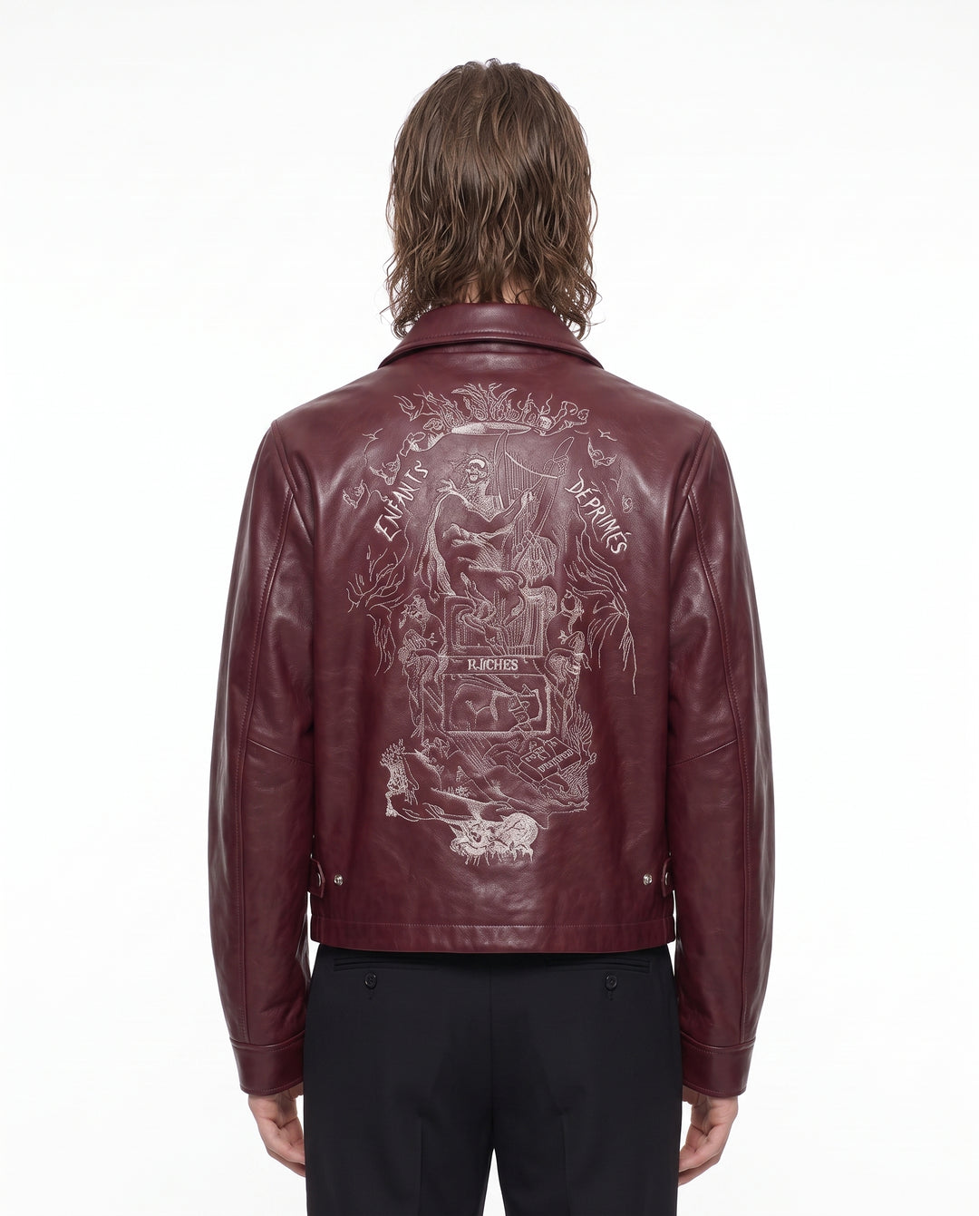 Graphic Leather Jacket na2948
