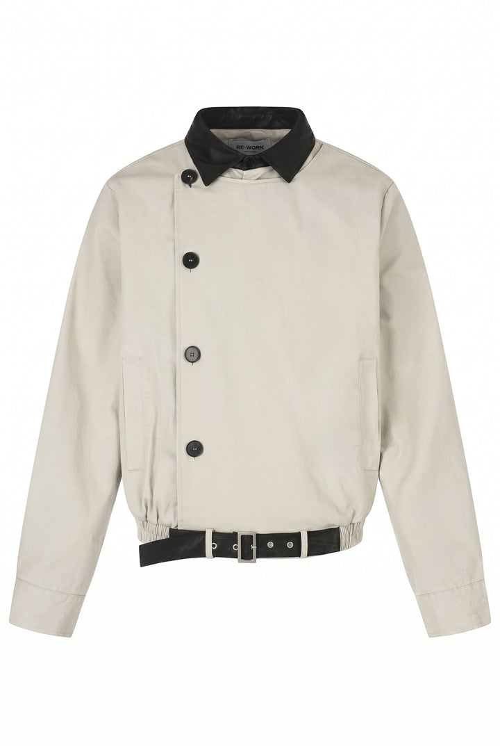 Asymmetric Belted Jacket na2834