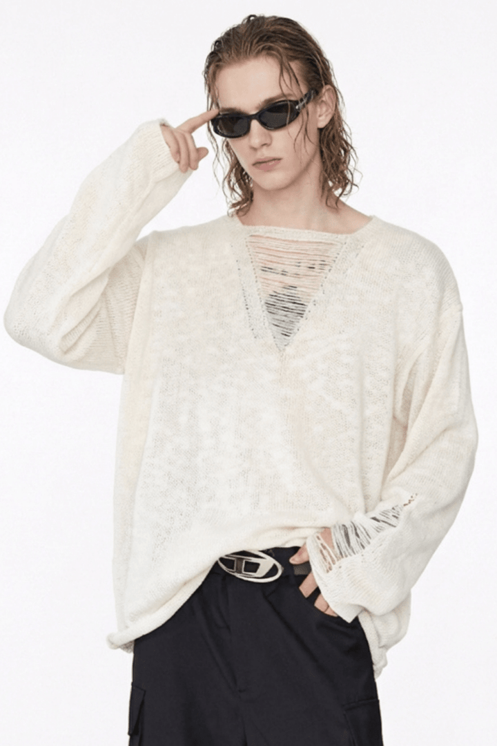 [CUIBUJU] V-neck loose trend within shirt na1061