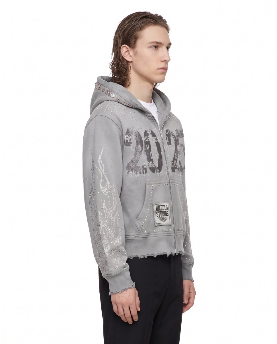 Studded Zip Hoodie na3228