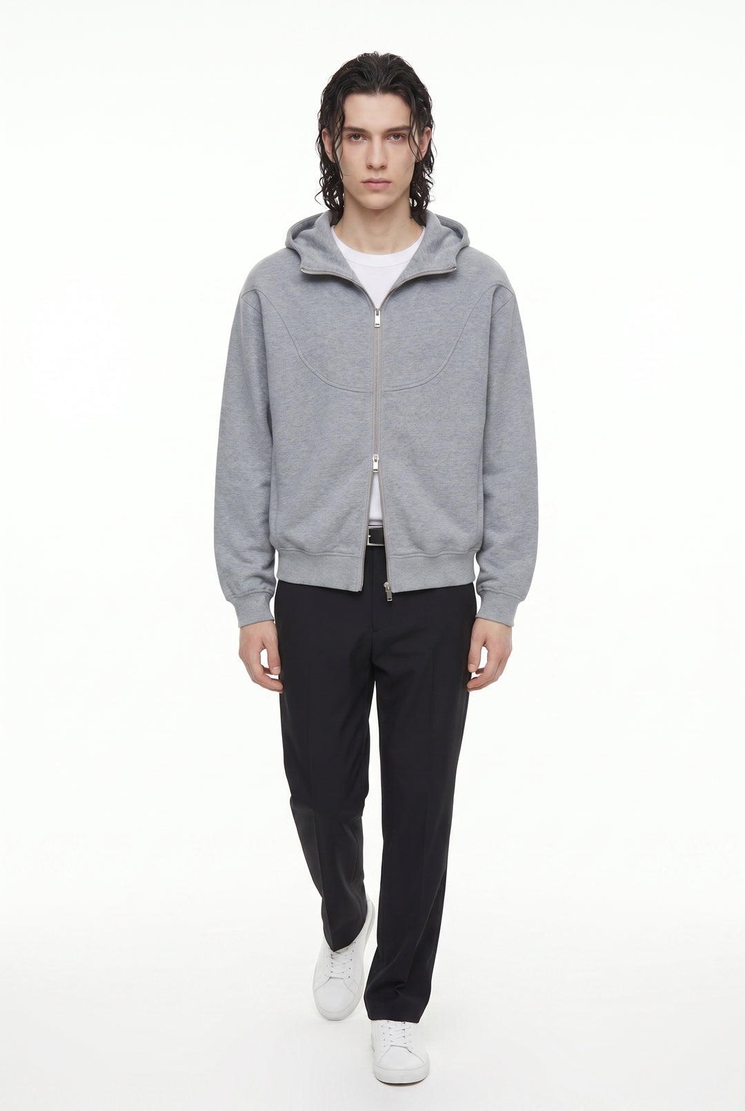 Gray Zip Hoodie na2824