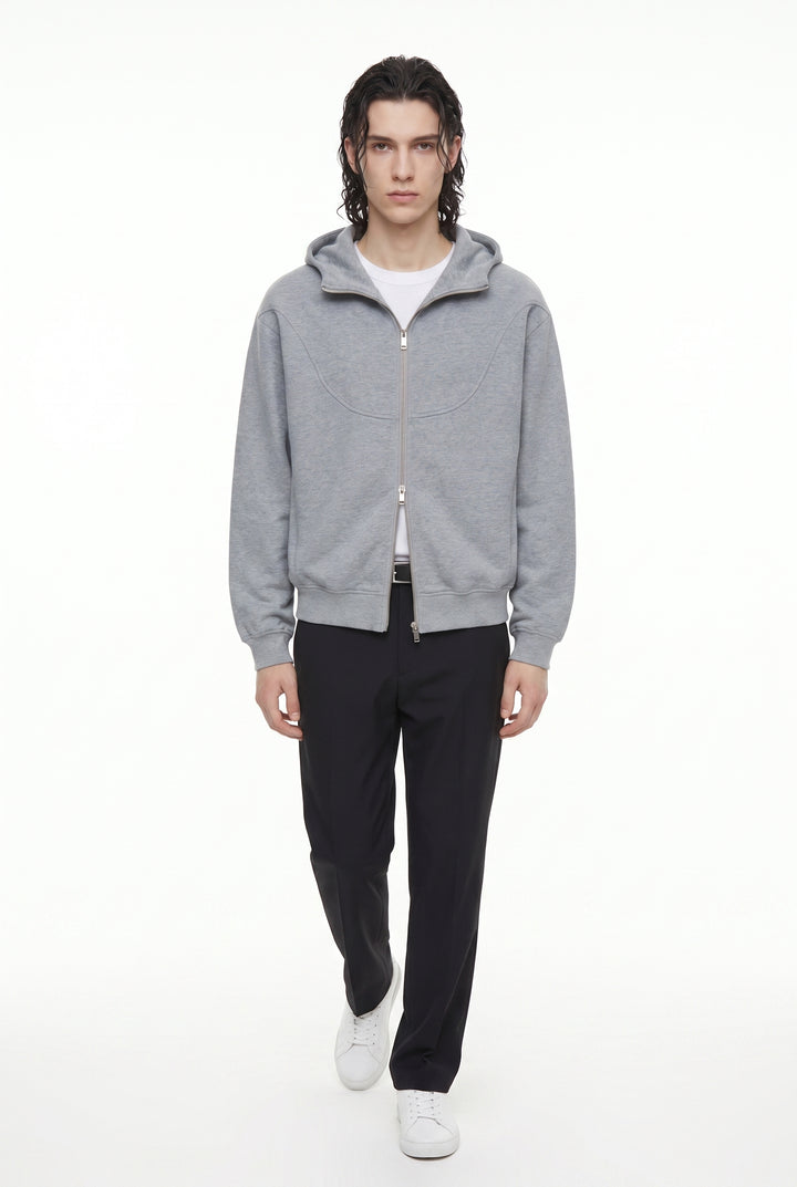 Gray Zip Hoodie na2824