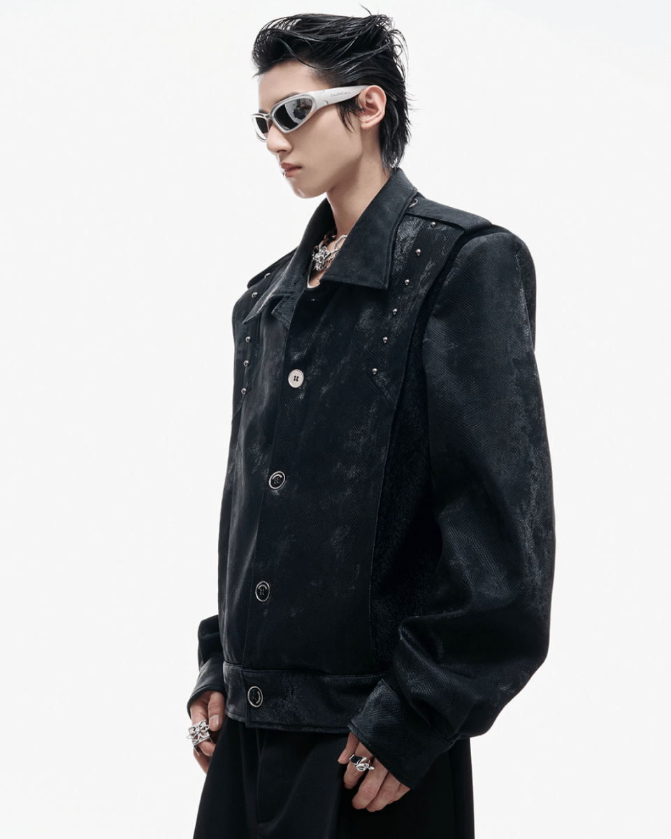 [ArguE CulturE] Noir Crest Cyber ​​Jacket na2255