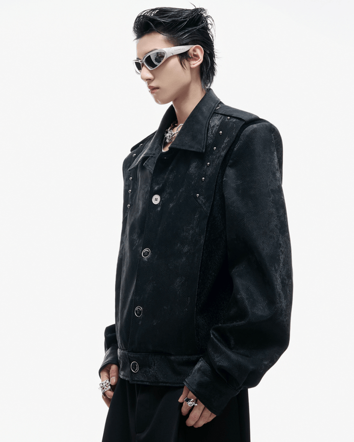 [ArguE CulturE] Noir Crest Cyber ​​Jacket na2255