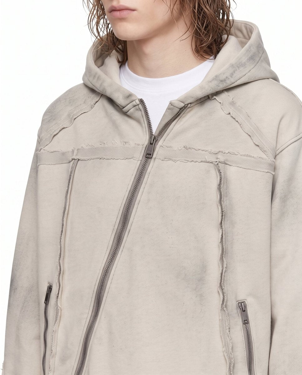 Asymmetric Zip Hoodie na3032