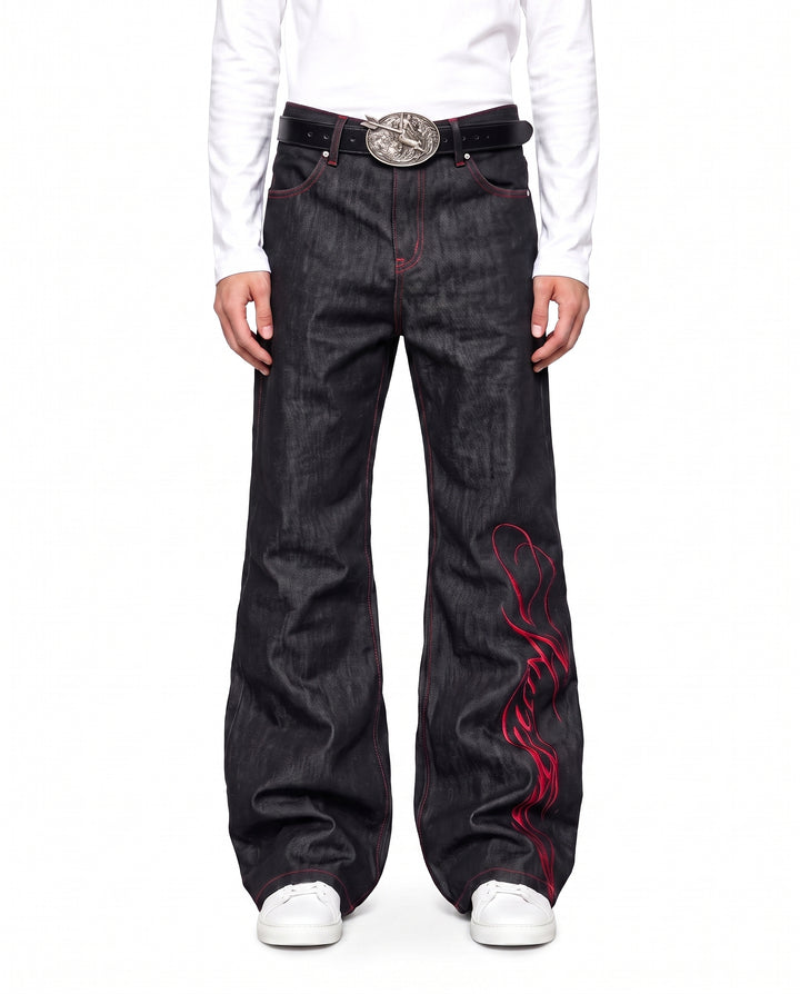 Flared Denim Pants na2965