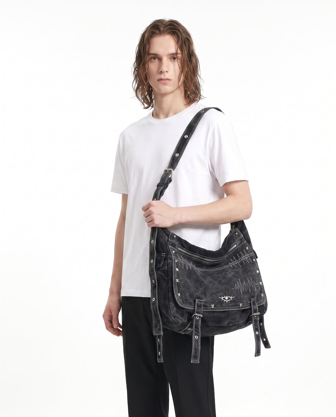 Studded Denim Bag na2927