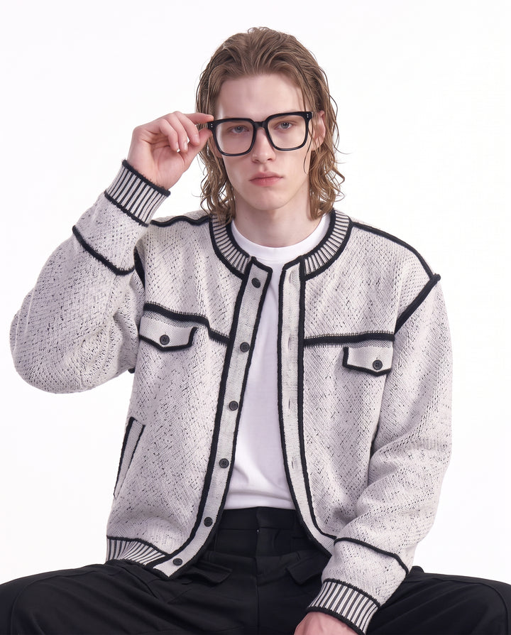 Piped Knit Cardigan na2931