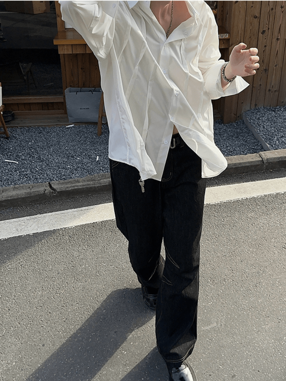 【JH HOMME】three-dimensional loose shirt  na1314