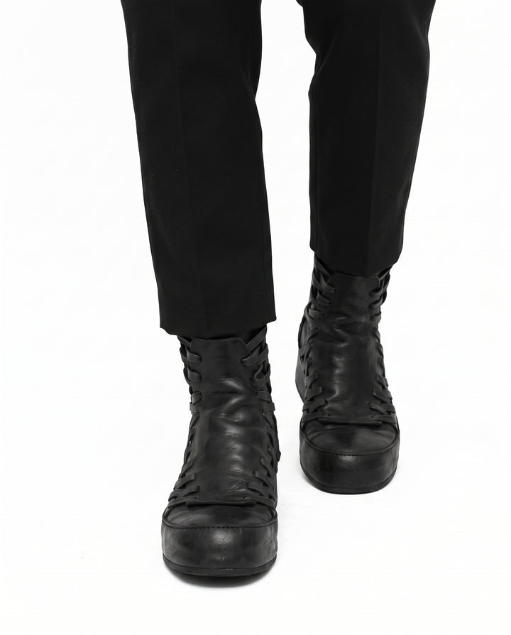Leather Lace-up Boots na2964