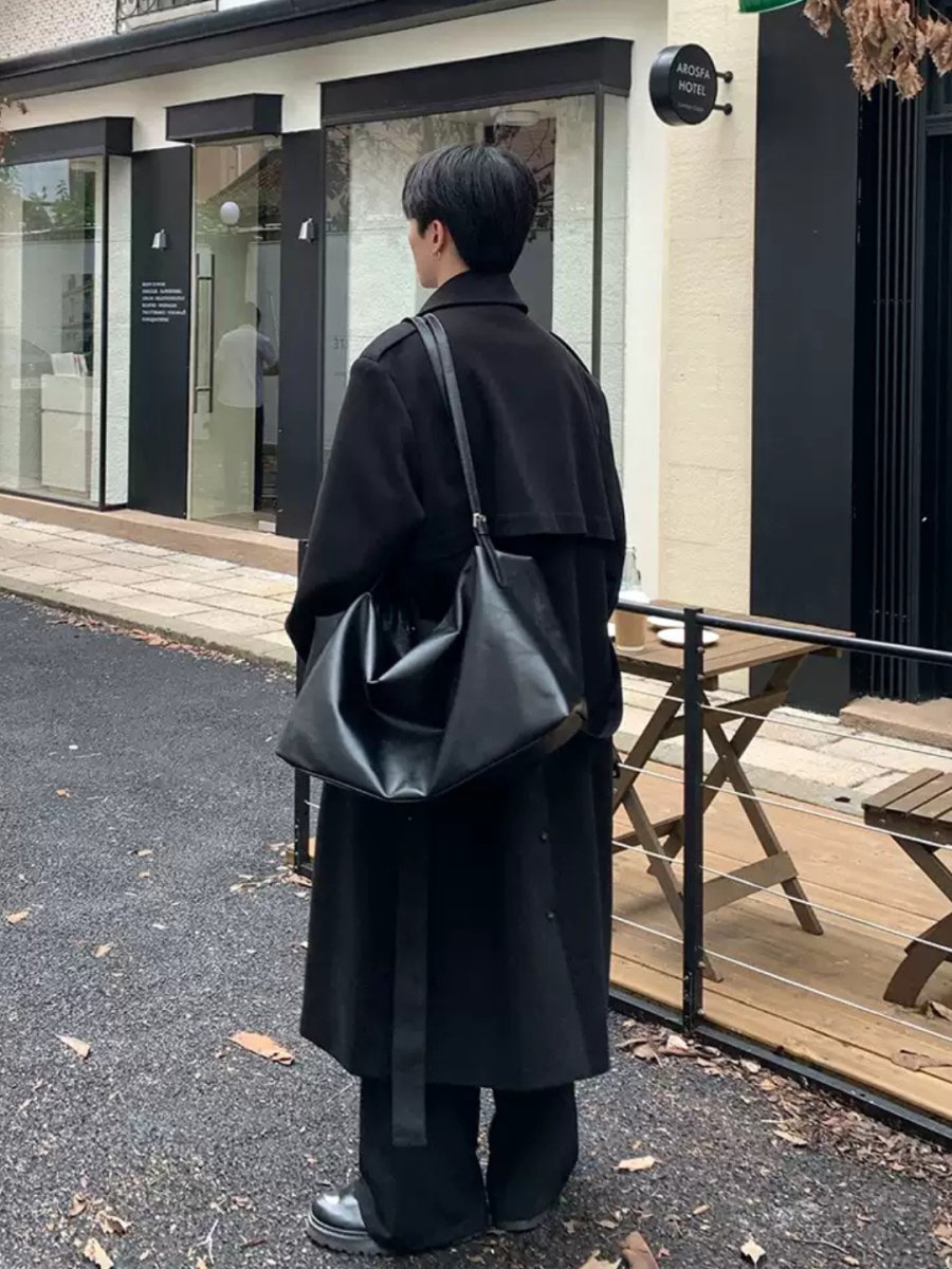 【ONELYC1NS】long knee-length trench coat na1639