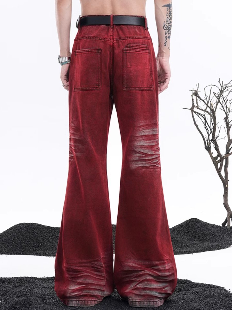 [STARTEXCEEDEND] Red Flare Jeans na1501