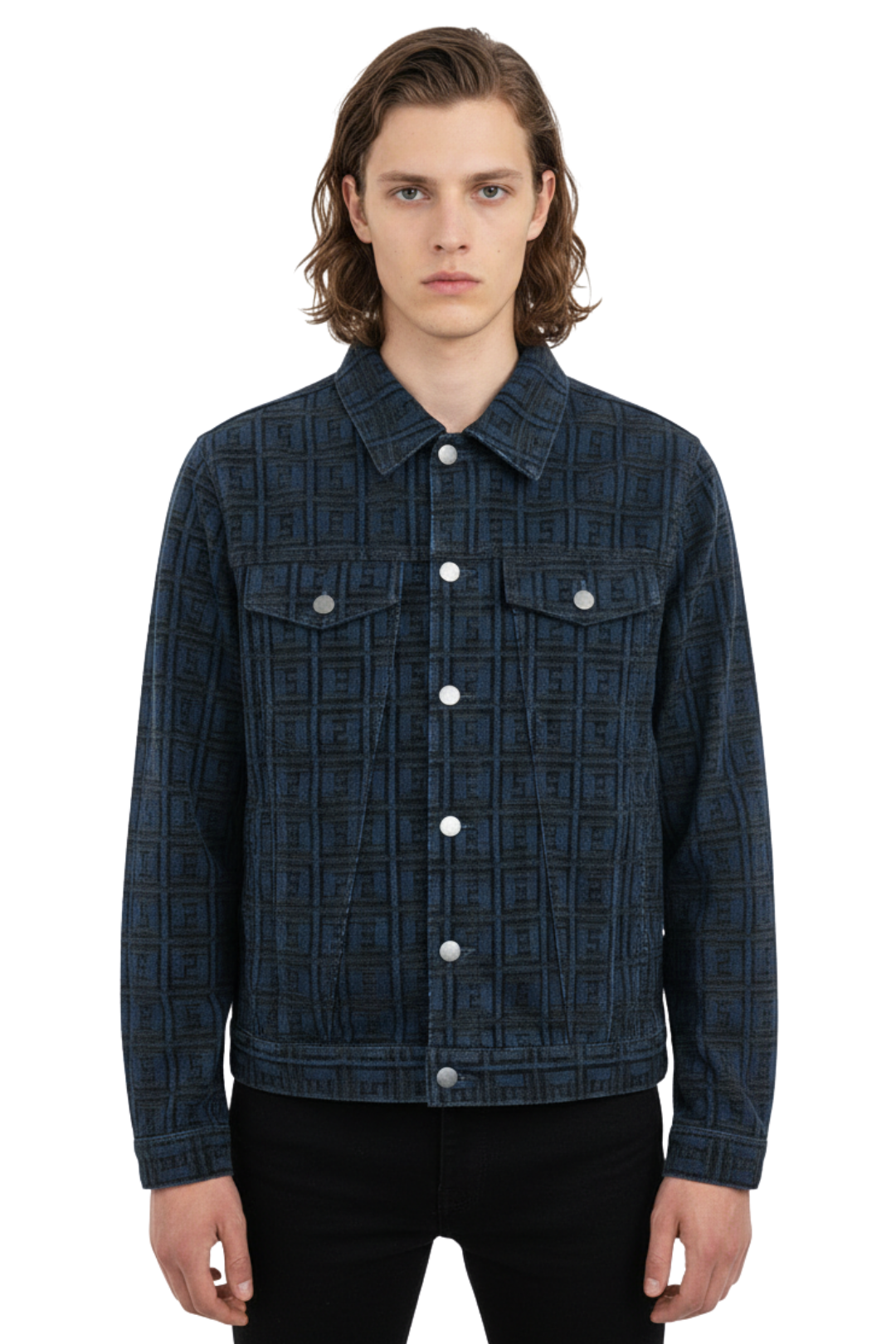 Embossed Monogram Denim Jacket  na2399