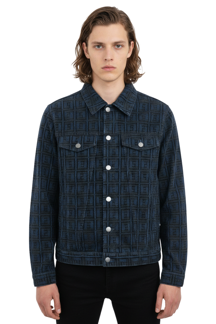 Embossed Monogram Denim Jacket  na2399