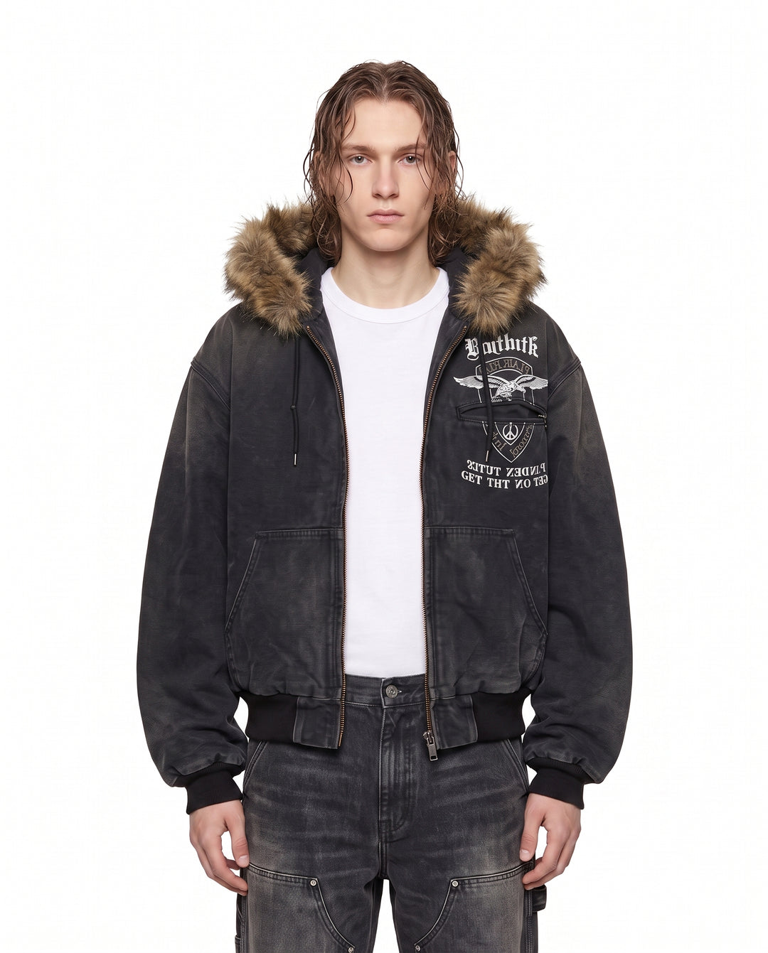 Fur Hooded Jacket na2956
