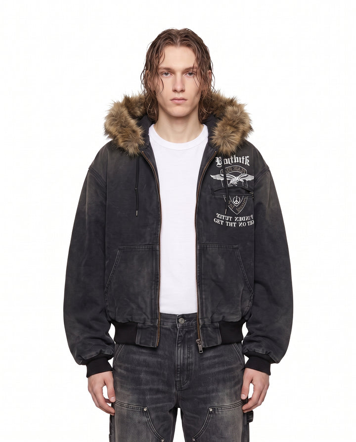 Fur Hooded Jacket na2956