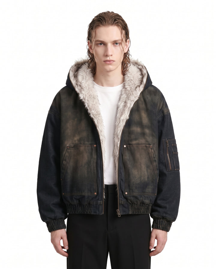 Fur Hooded Jacket na3065