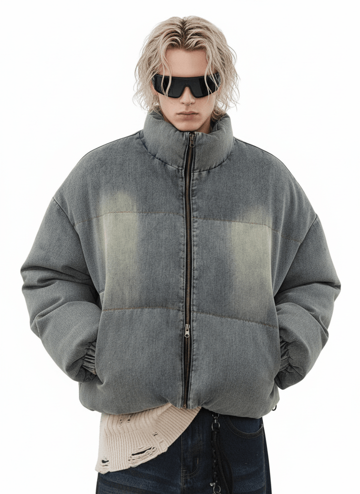 [MRNEARLY] washed denim down jacket na1757