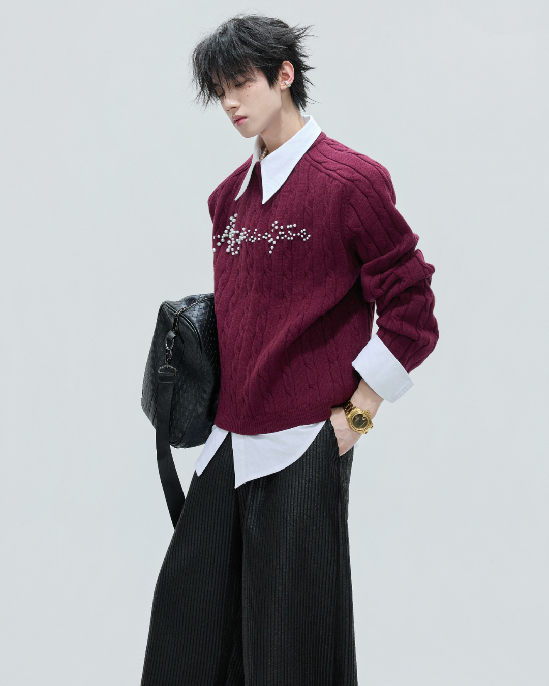 [ArguE CulturE]Pearl Logo Knit Sweater na2267