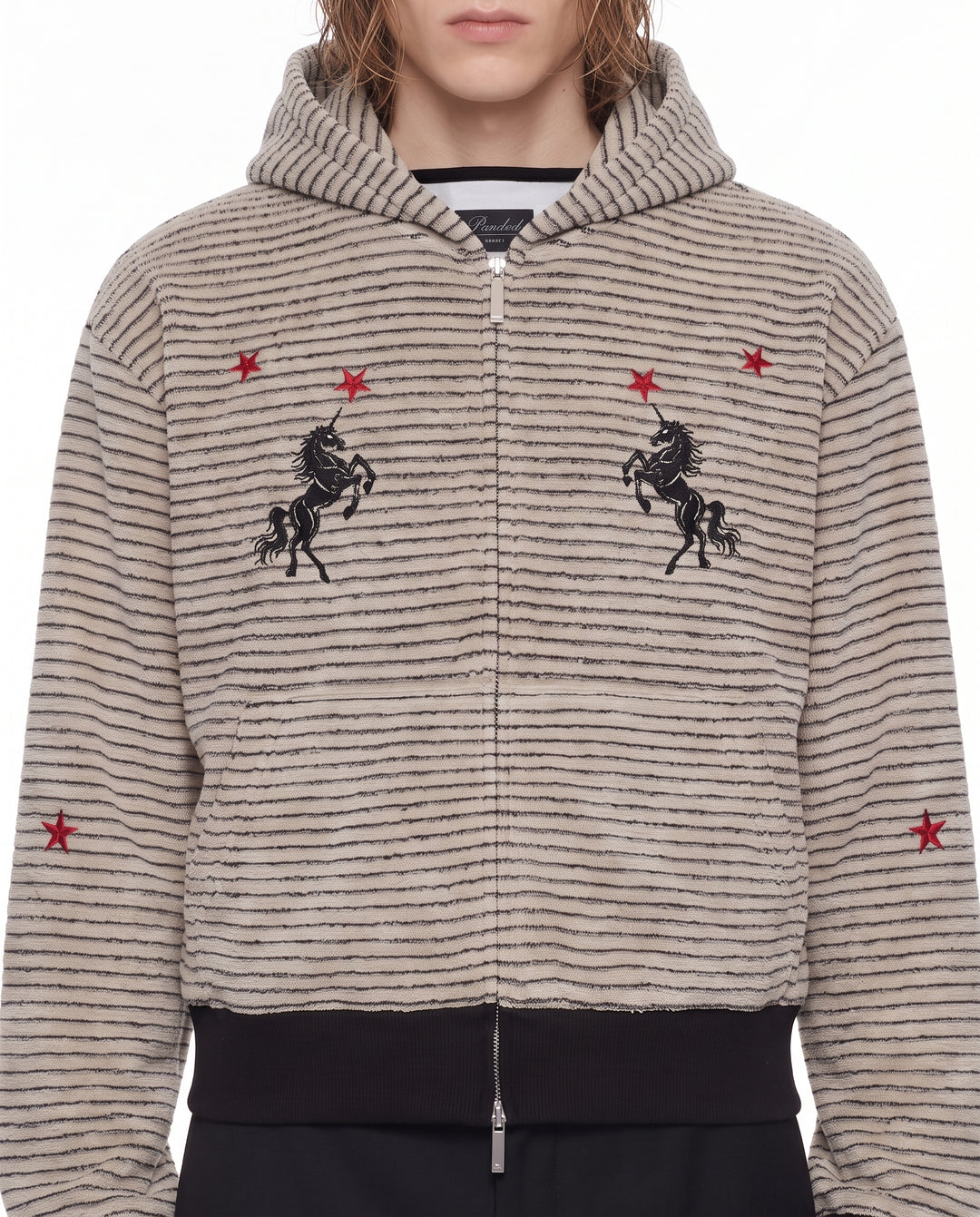 Striped Zip Hoodie na2944
