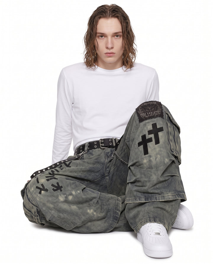 Jeans larghi gotici na3141