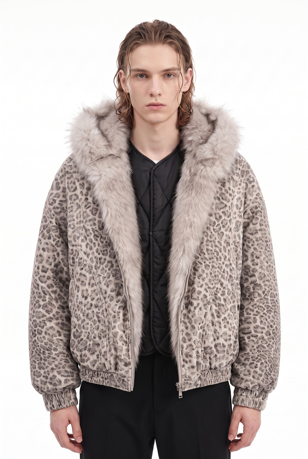 Leopard Fur Jacket na2818