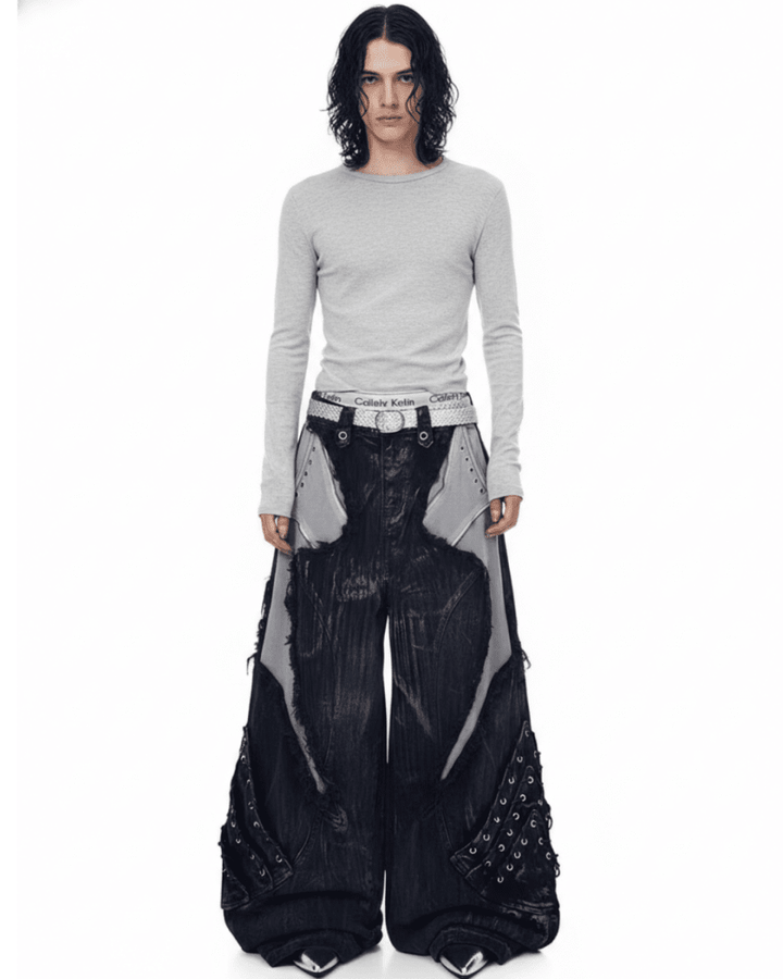 VOID LACE CARGO PANTS na2311