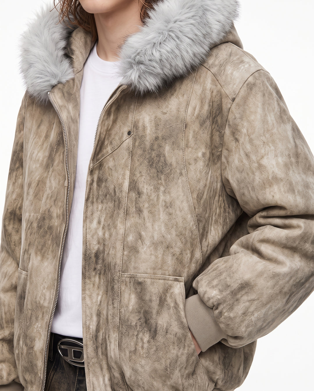 Fur Hooded Jacket na3231