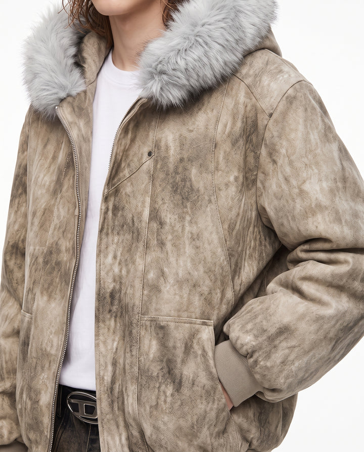 Fur Hooded Jacket na3231