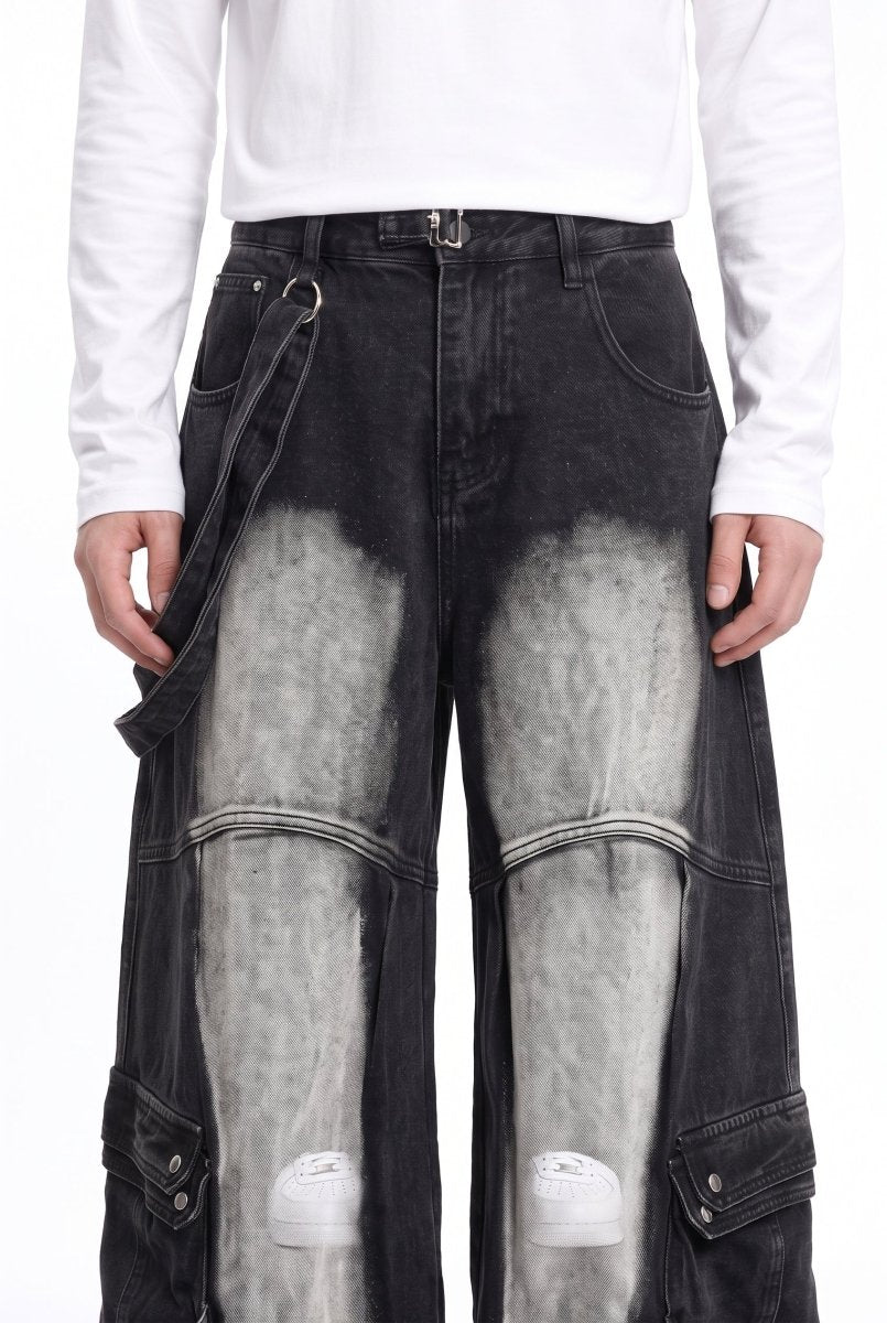 Bleached Cargo Jeans na2853