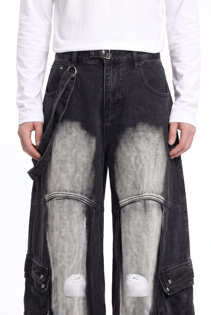 Bleached Cargo Jeans na2853