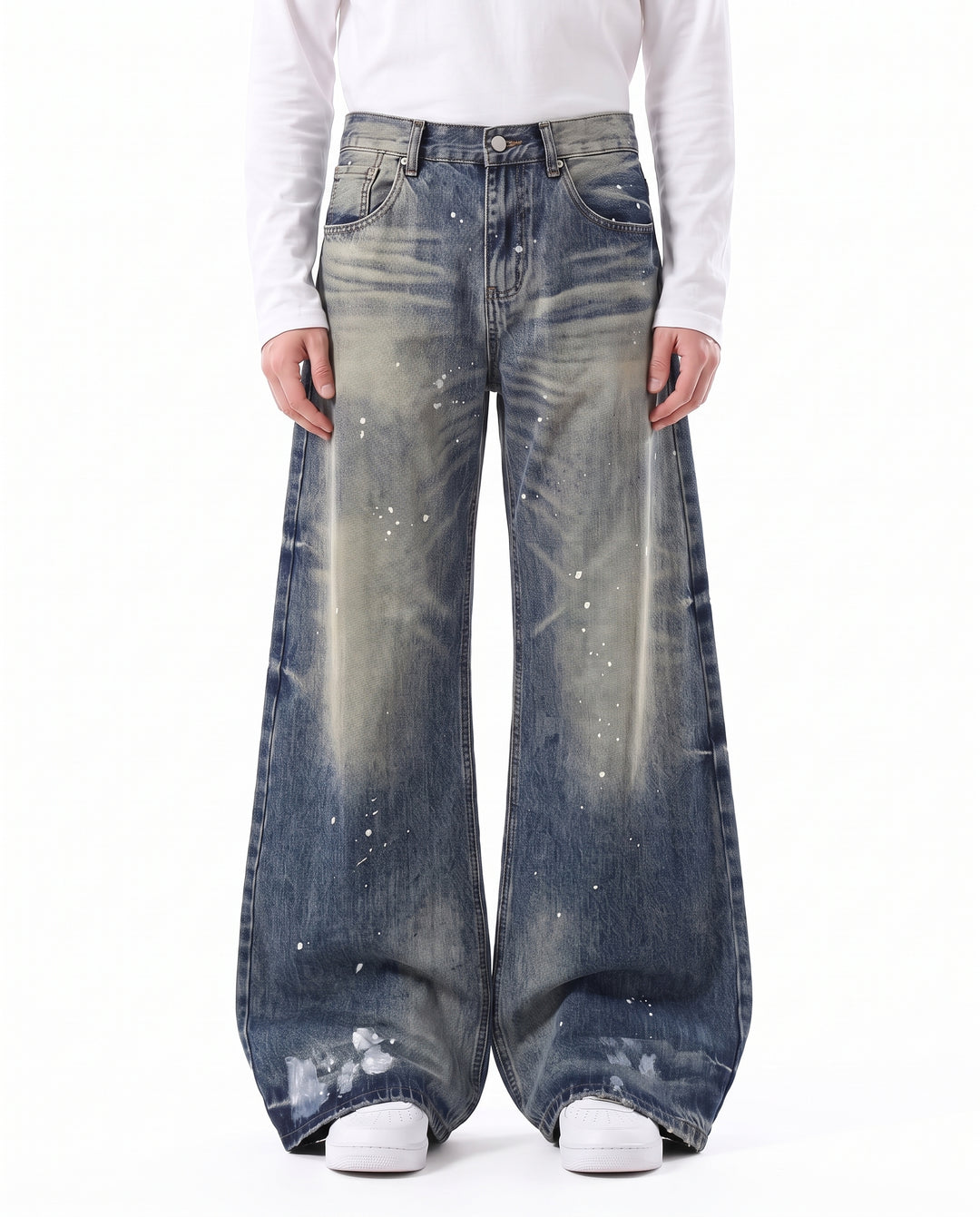 Washed Wide Jeans na3203