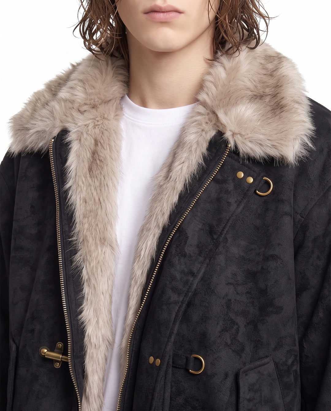Fur Bomber Jacket na3176