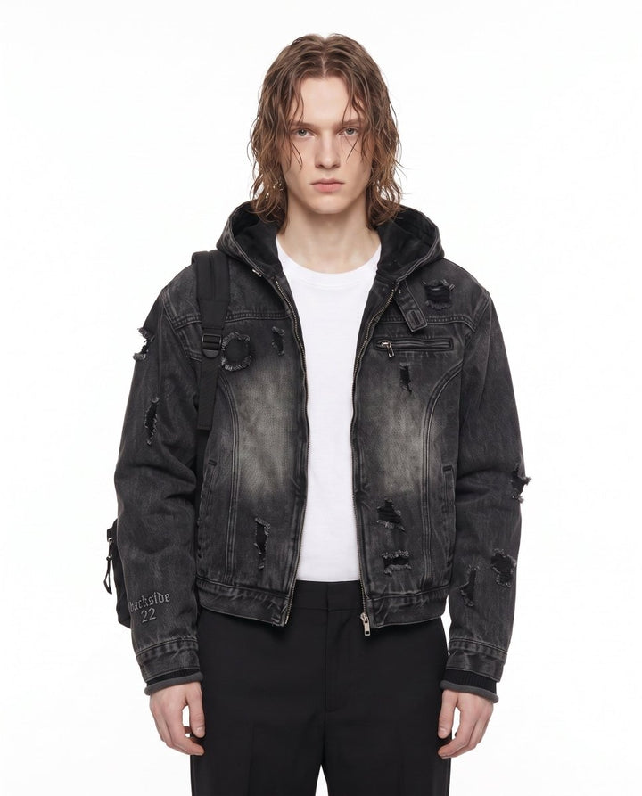 Hooded Denim Jacket na3035
