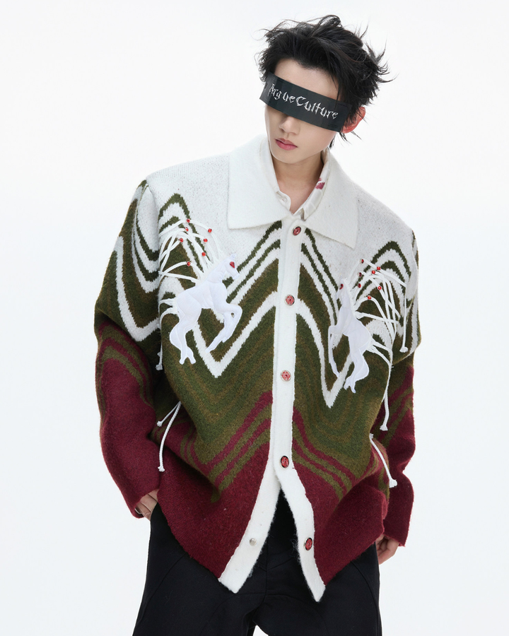 【ArguE CulturE】MYTHIC UNICORN KNIT JACKET na2288