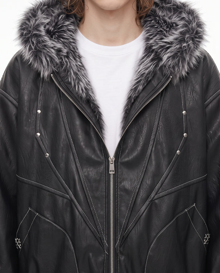 Fur Hooded Jacket na3063