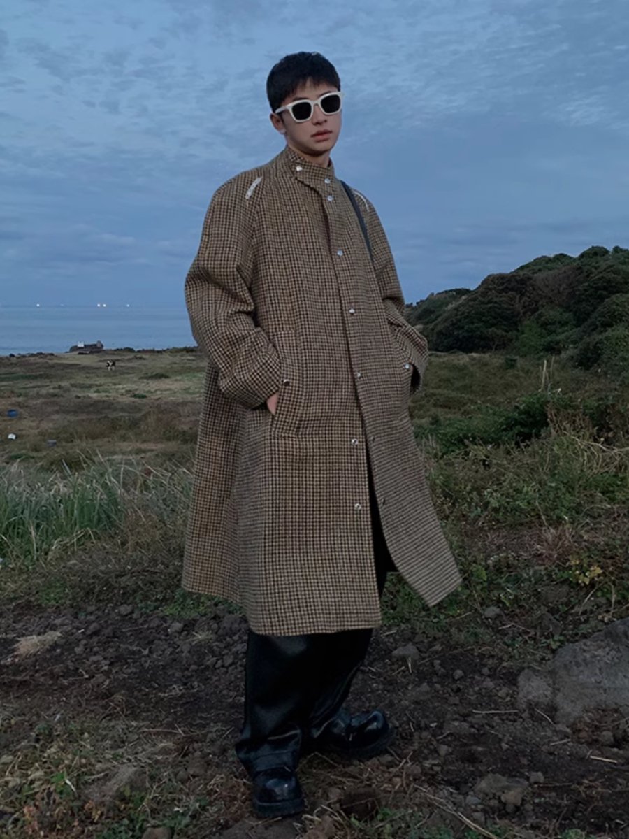 [ESC MAN STUDIO] mid-length wool coat na1616