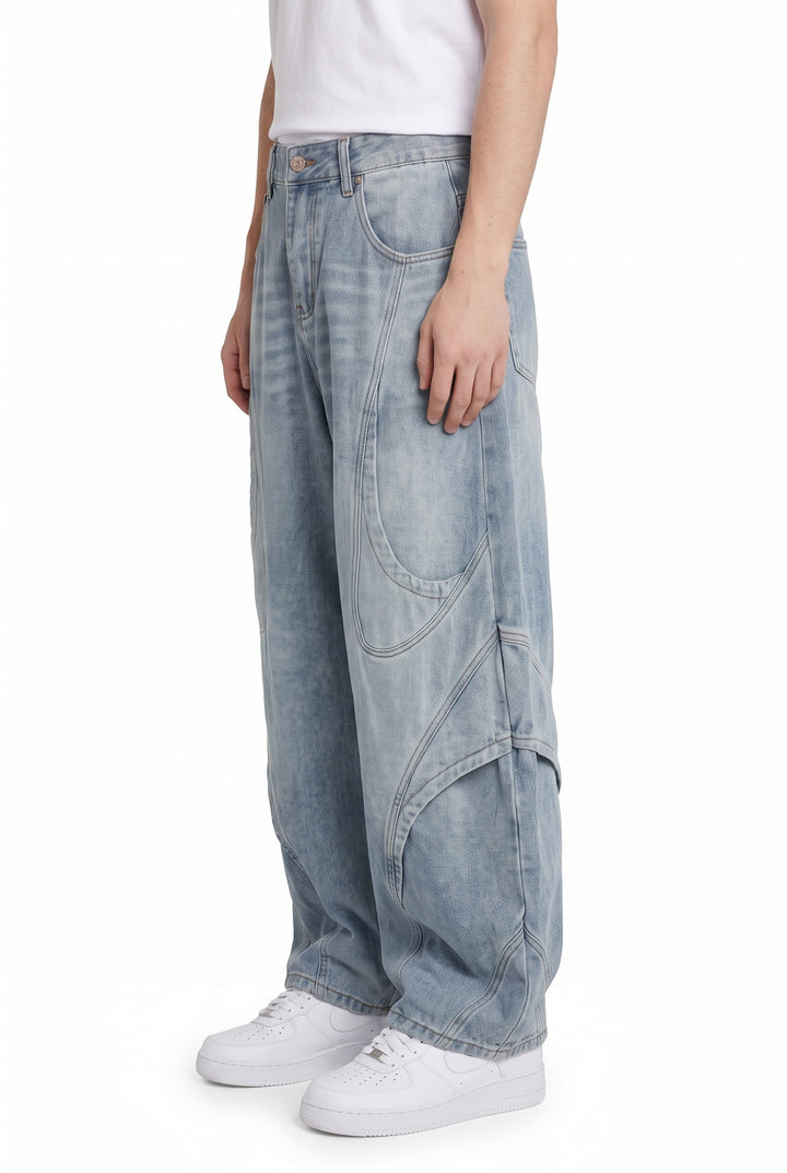 Curved Denim Pants na2822