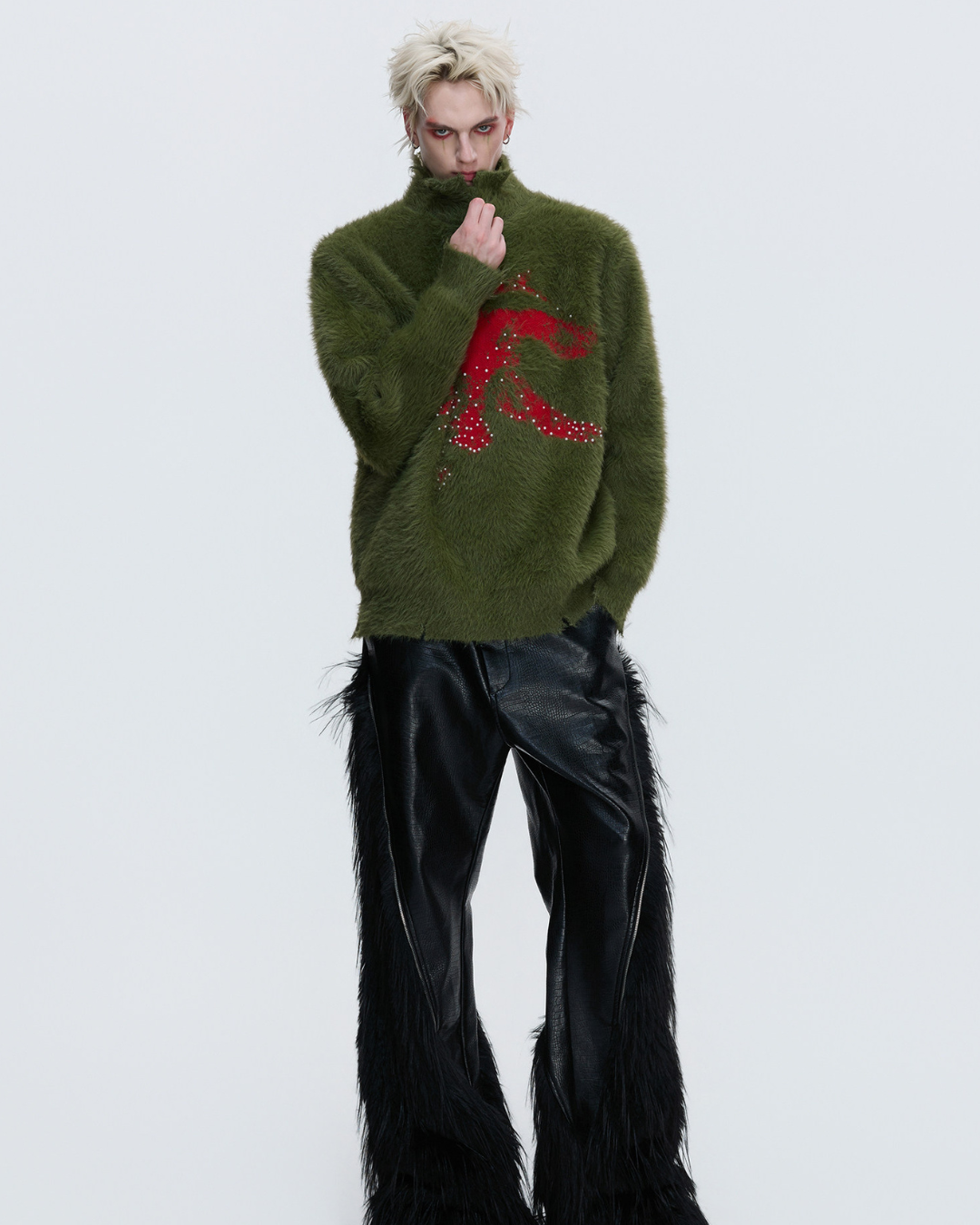 【ArguE CulturE】Crimson Howl Fur Jacket na2285