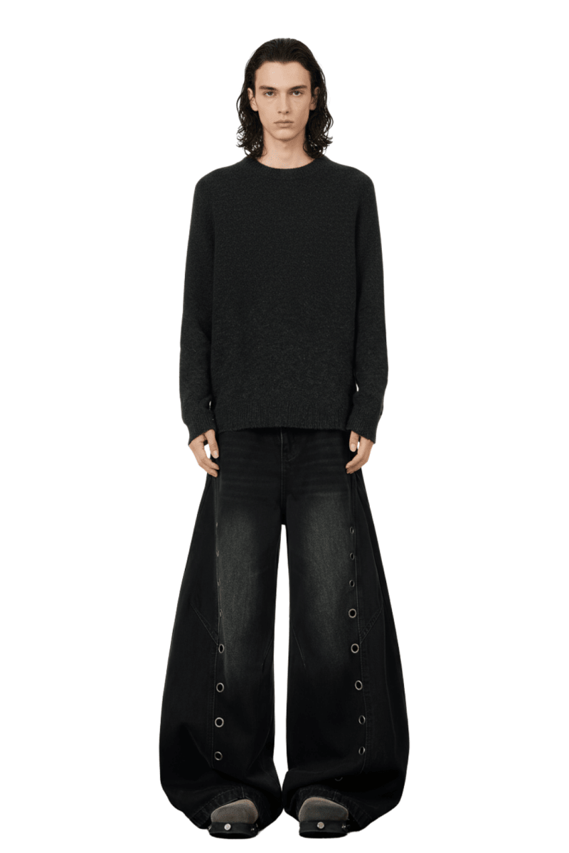 Shadow Wash Oversized Denim Pants na2408