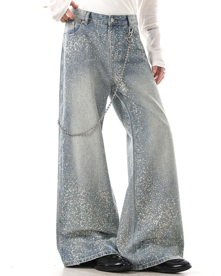 [BLANKIN] Grain Washed Wide Jeans na2281