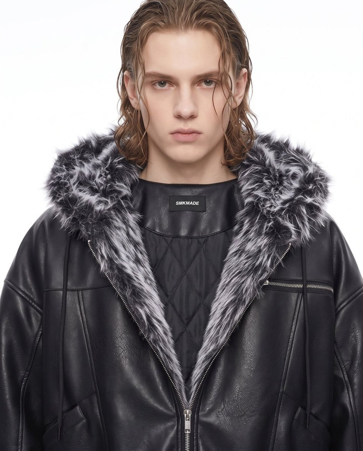 Fur Leather Jacket na3068