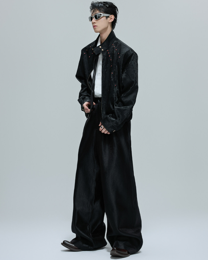 [ArguE CulturE] CRIMSON PYTHON LEATHER JACKET na2293