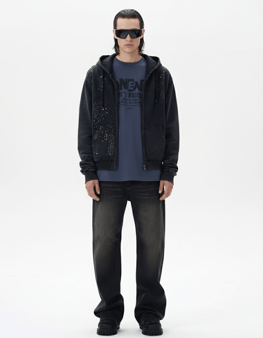 American-style zipper sweatshirt na2167