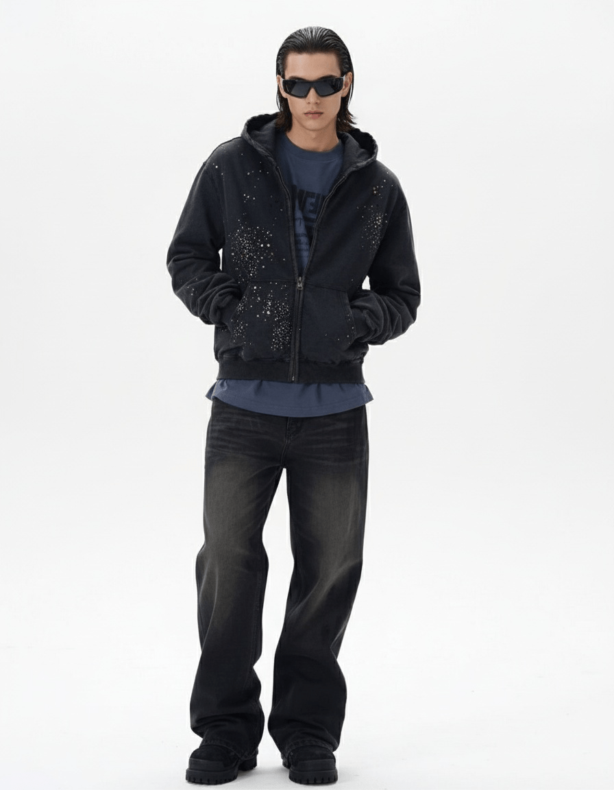 American-style zipper sweatshirt na2167