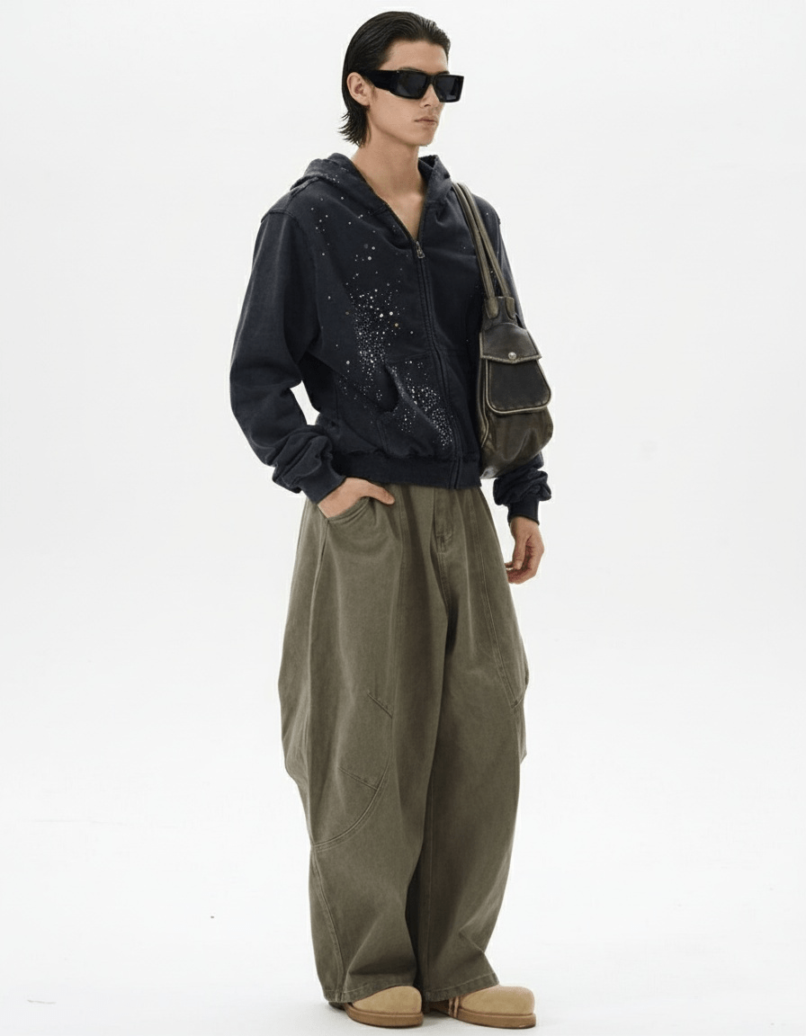 American-style zipper sweatshirt na2167